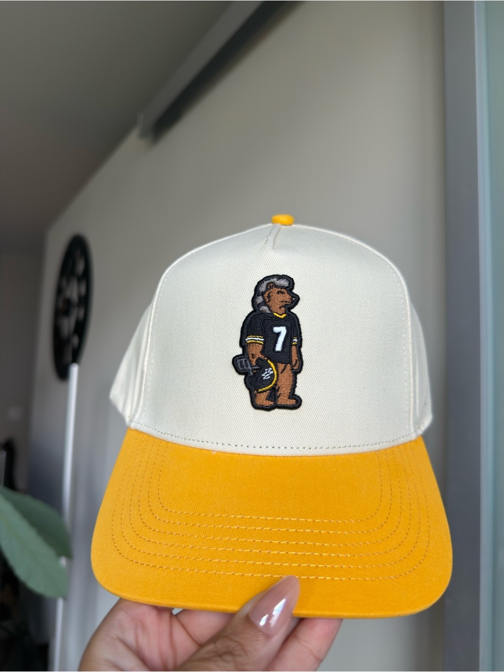Morgan Wallen Steelers embroidered bear cap - Limited Edition